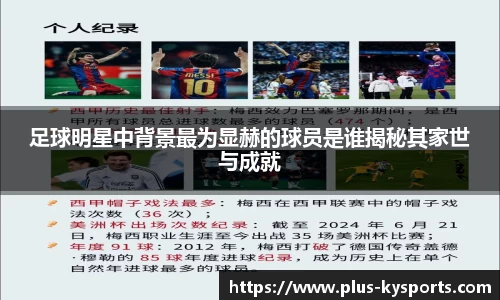 足球明星中背景最为显赫的球员是谁揭秘其家世与成就